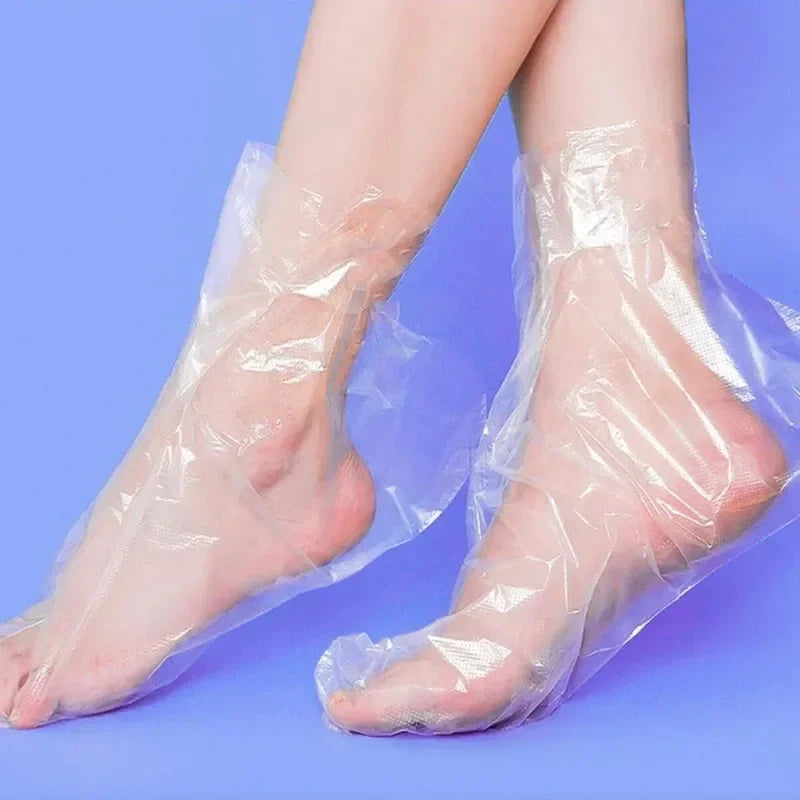 Disposable Waterproof Transparent Foot Mask Covers 200/500 Pcs Foot Mask Covers Qme