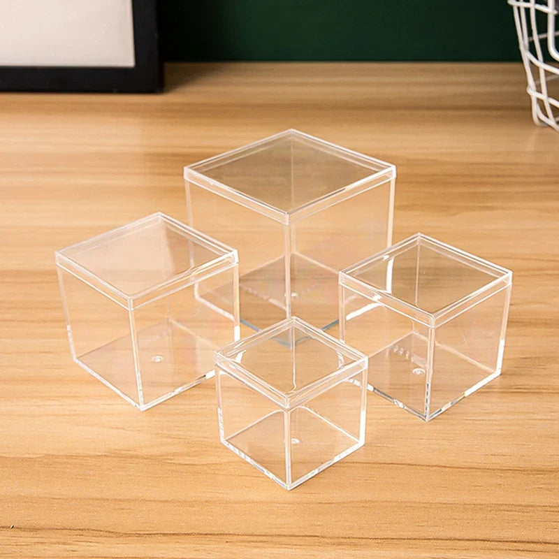 Transparent Acrylic Flip-Lid Dust Cover Storage Box | 5 Colors Acrylic Display Box Qme