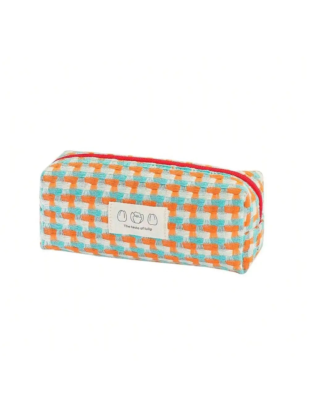 Large Capacity Pencil Case Handheld Pouch | Stationery & Cosmetics Pencil Case Pouch Qme orange