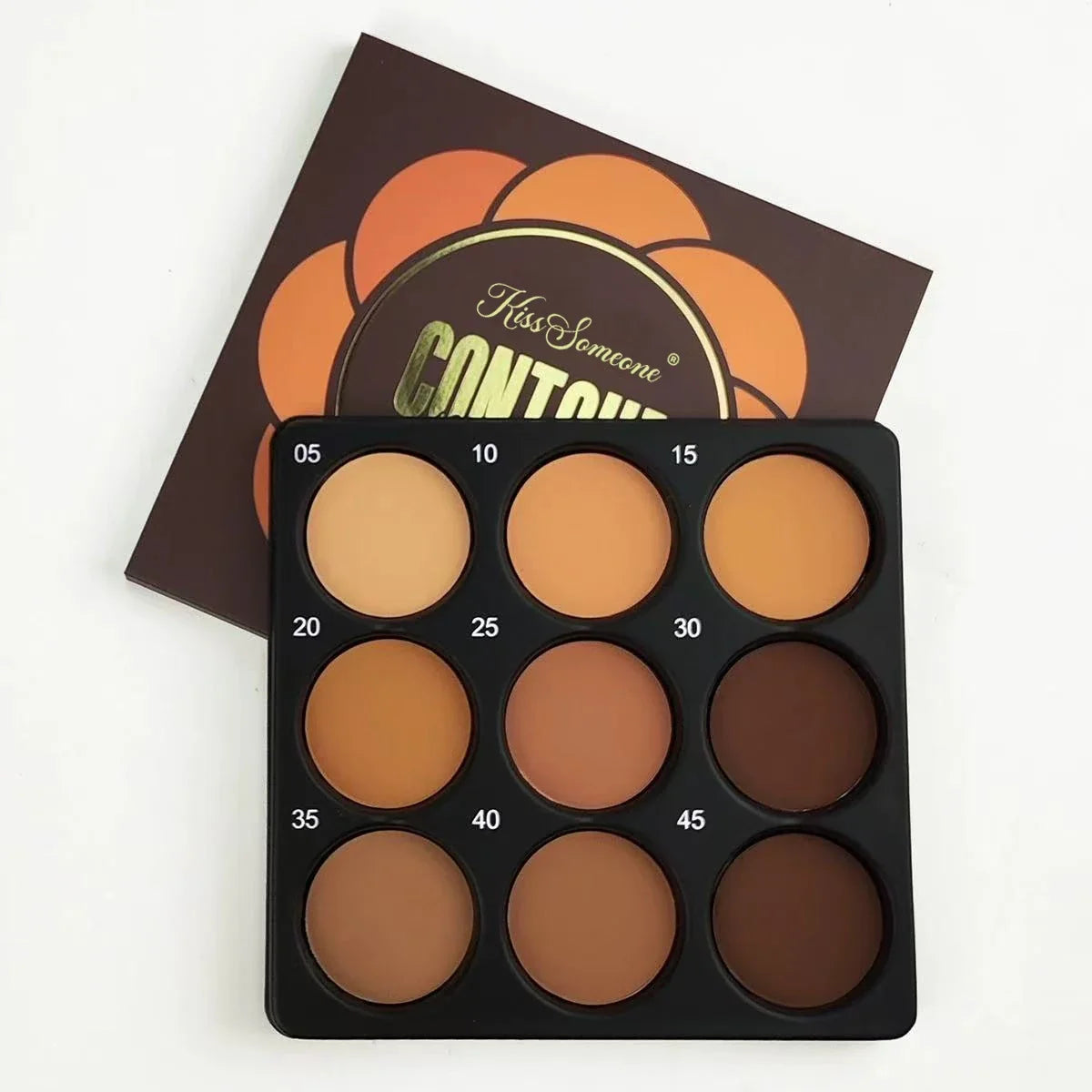Nine Dark Powder Concealer Palette – Matte & Waterproof | Qme Concealer Palette Qme 9color 45g