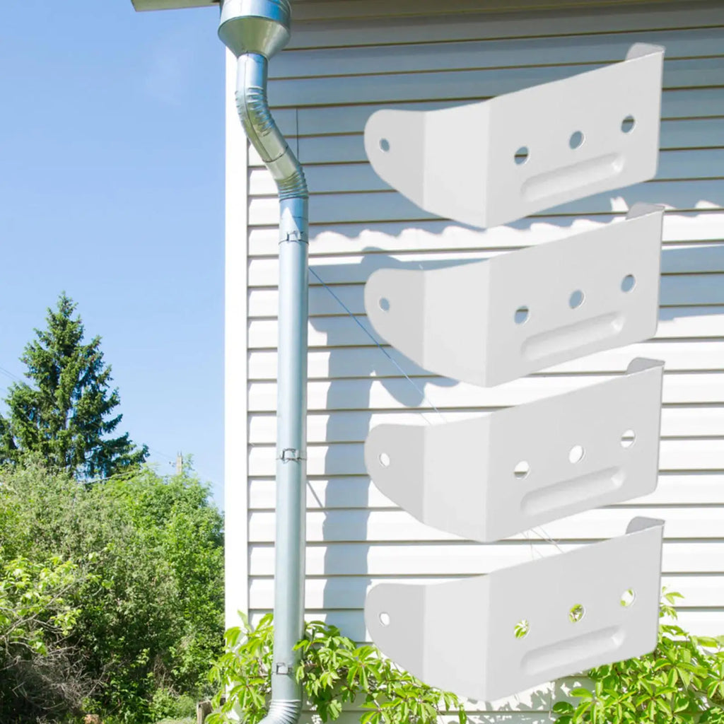 Aluminium Downspout Bracket Gutter Mount Clamp Holder | Wall Downspout Bracket Qme