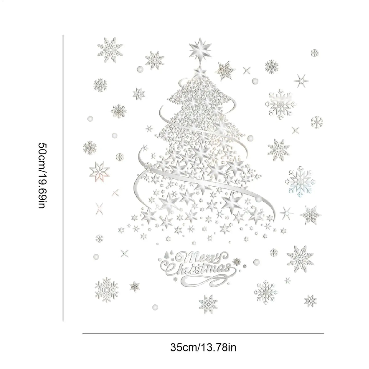 Christmas Window Clings – 2 Sheets Static Tree Decals 35x50cm Christmas Window Clings Qme