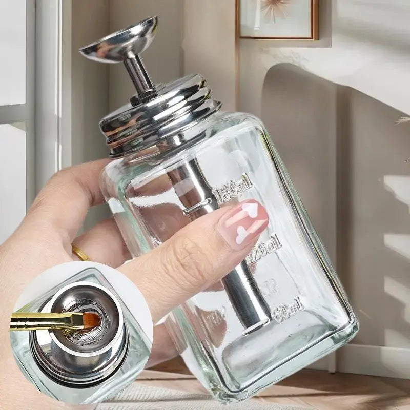 Refillable Glass Pump Dispenser Bottle – Nail Polish & Remover Nail Pump Dispenser Qme