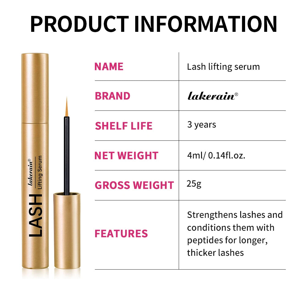 Lakerain Eyelash Lengthening Curling Serum – Lash Lifting Care Eyelash Serum Qst