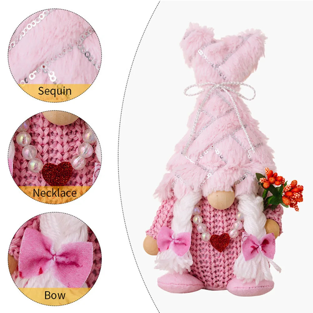 Gnome Ornament with Light | Valentine & Holiday Elf Decor Holiday Gnome Ornament Qme