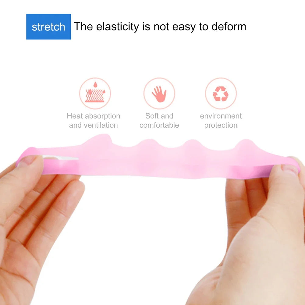 Soft Reusable Elastic Toe Separator Foot Spacer Pad 2-Pack Toe Separator Pad Qme