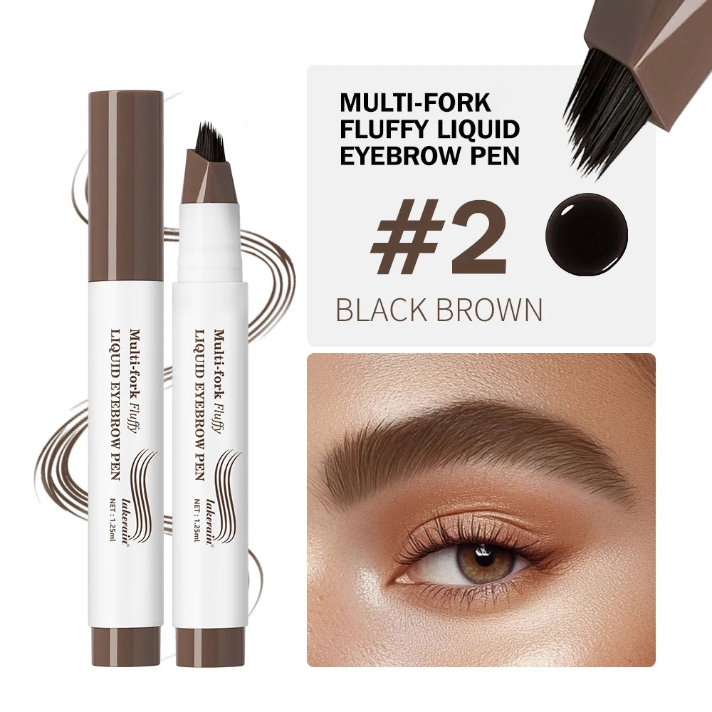 Waterproof Multi-Pronged Liquid Eyebrow Pencil – Natural Finish Eyebrow Pencil Qst 02