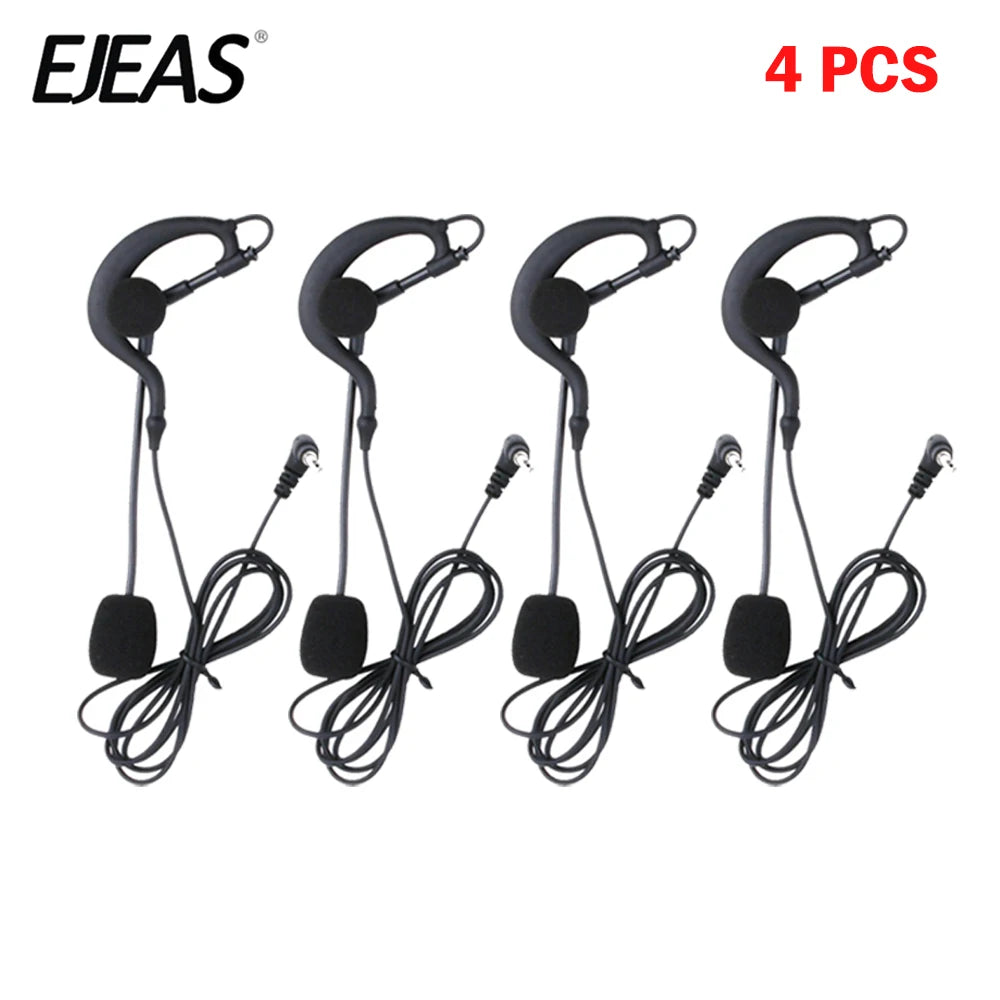 EJEAS Referee Intercom Headset 3.5mm Full Duplex In-Ear Earphone Intercom Headset Qst 4 PCS