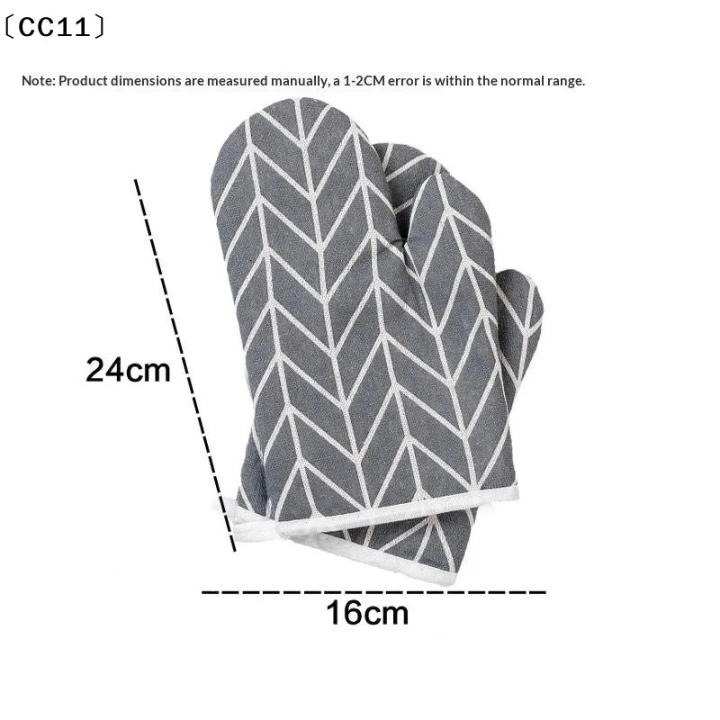 Insulated Heat-Resistant Oven Gloves – Thickened Kitchen Mitts Oven Mitts Qme