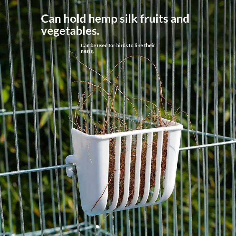 Bird Cage Vegetable Basket Feeder – 5-Pack Hanging Food Holder Bird Cage Feeder Qme