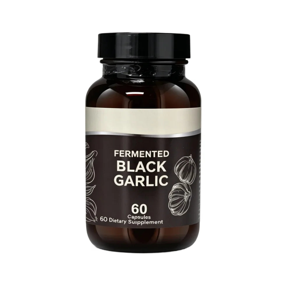 Fermented Black Garlic Capsules – Antioxidant & Wellness 60ct Herbal Supplement Capsules Qst 60 Count(Pack of 1)