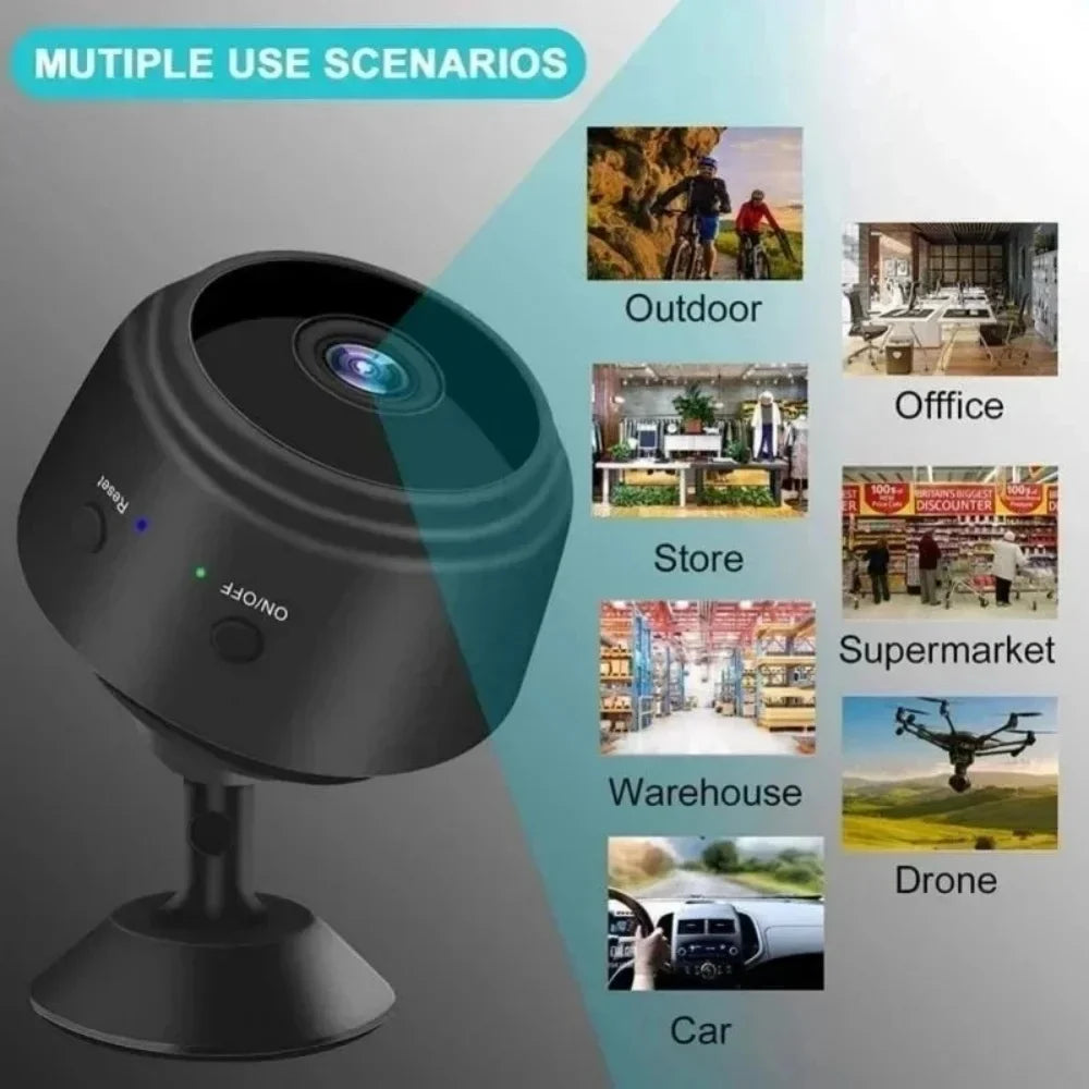 A9 HD WiFi Smart Home Security Camera with Night Vision WiFi Security Camera Qme
