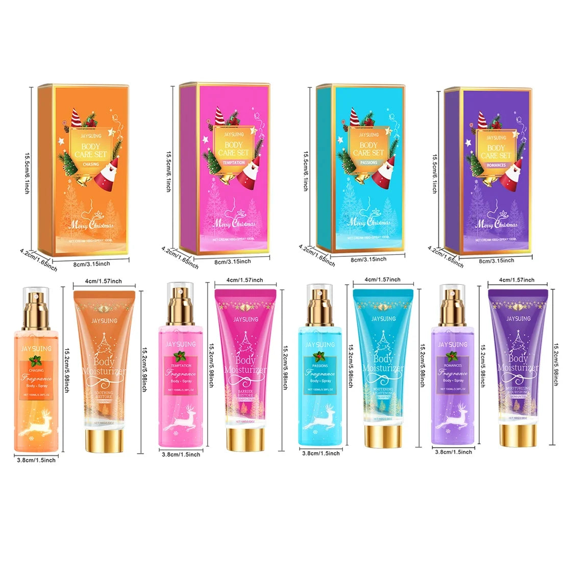Christmas Scented Moisturizing Body Spray Lotion | 4 Scents Fragrance Body Spray Qme