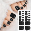 French Black Toe Nail Stickers – 22 Tips No-Bake Wraps Toenail Sticker Wraps Qme A CN