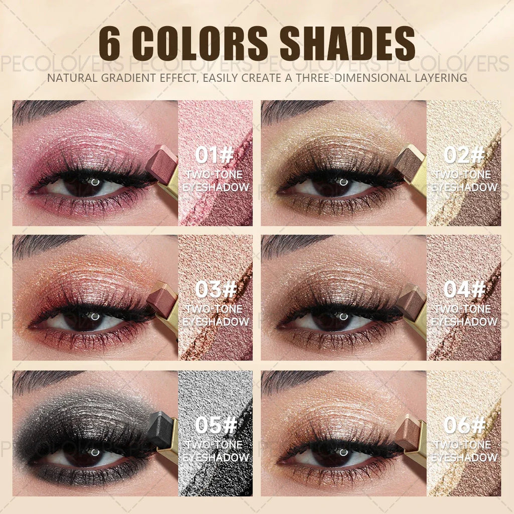 Dual Shade Glitter Eyeshadow Stick – 6 Gradient Color Options Glitter Eyeshadow Stick Qme