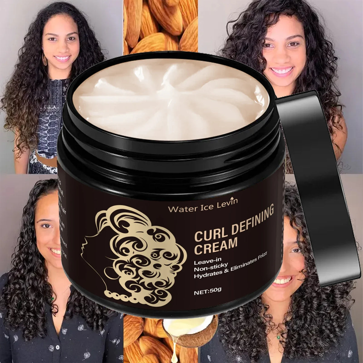 Travel-Size Coconut Oil Curl Cream – Leave-In Frizz Control Leave-In Curl Cream Qme