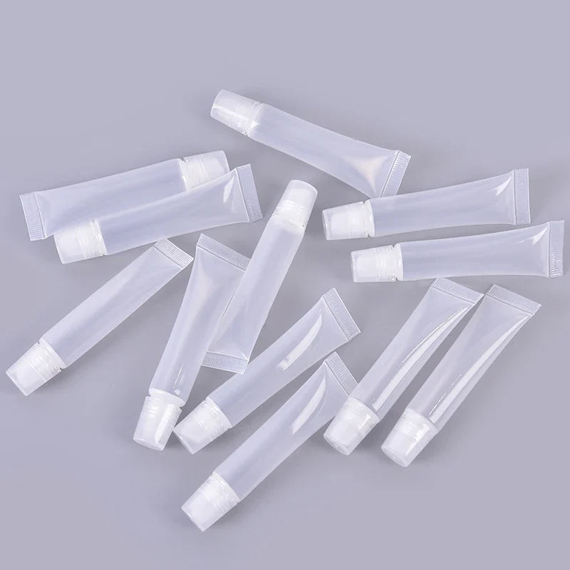 Empty Lip Gloss Tubes Clear Squeeze Containers 8ml 20pcs Lip Gloss Containers Qme