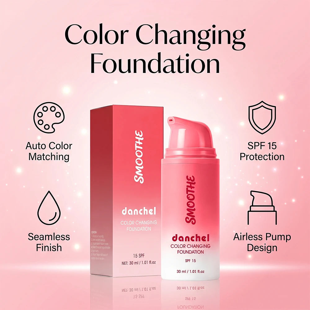 Color Adaptive Liquid Foundation – Velvet Glow, 16H Wear Liquid Foundation Qst
