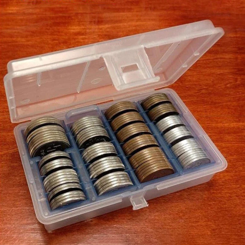 Clear Round Coin Capsules Storage Cases Display Organizer Coin Storage Capsules Qme