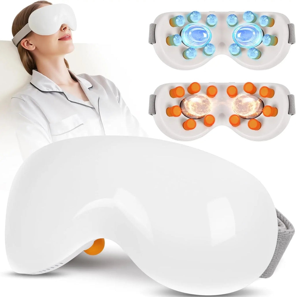 VIMYSHOW Eye Massager – 12-Node Cooling & Bluetooth Device Eye Massager Device Qst