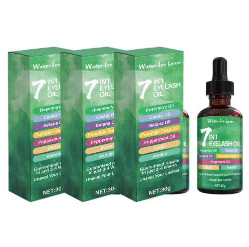 7-in-1 Eyelash Growth Oil | Bee Venom, Collagen & Castor Oil Eyelash Growth Serum Qme army green 30g
