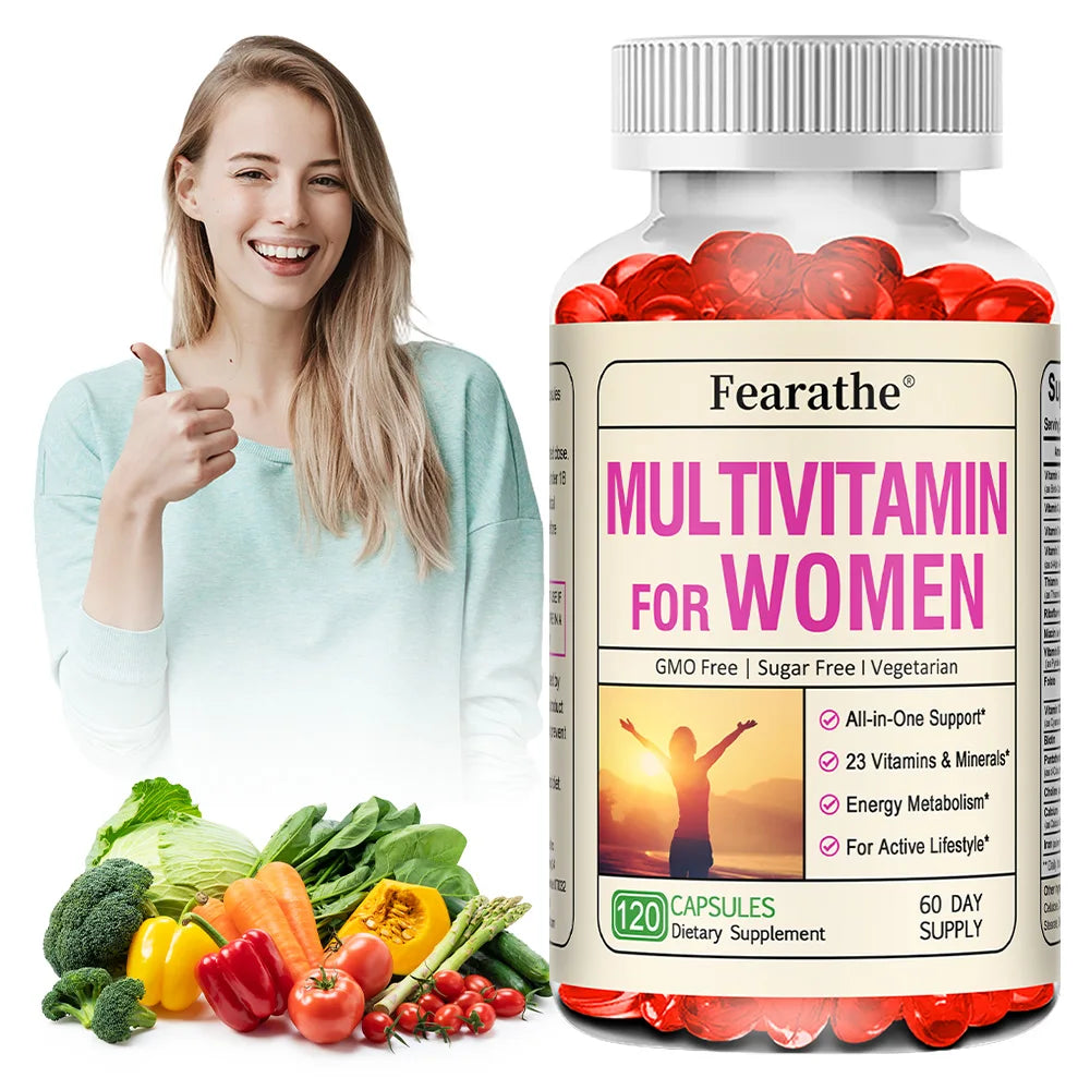 Women's Daily Multivitamin 120 Capsules – Energy & Immune Support Women's Multivitamin Qst