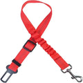 3-in-1 Adjustable Reflective Bungee Dog Car Safety Tether Dog Car Tether Qme Red