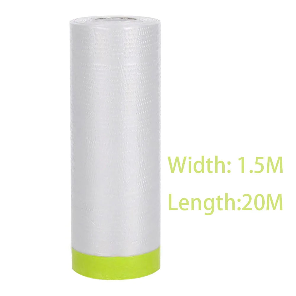 Pre-Taped Masking Film Drop Cloth Plastic Cover Sheets Masking Film Drop Cloth Qme 1.5