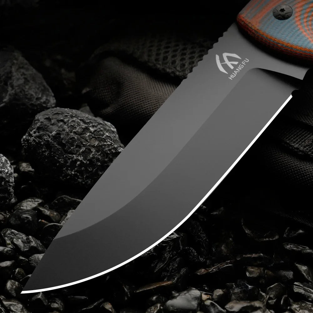HUANGFU HF035 Outdoor Fixed Blade Knife with Sheath Fixed Blade Knife Qst