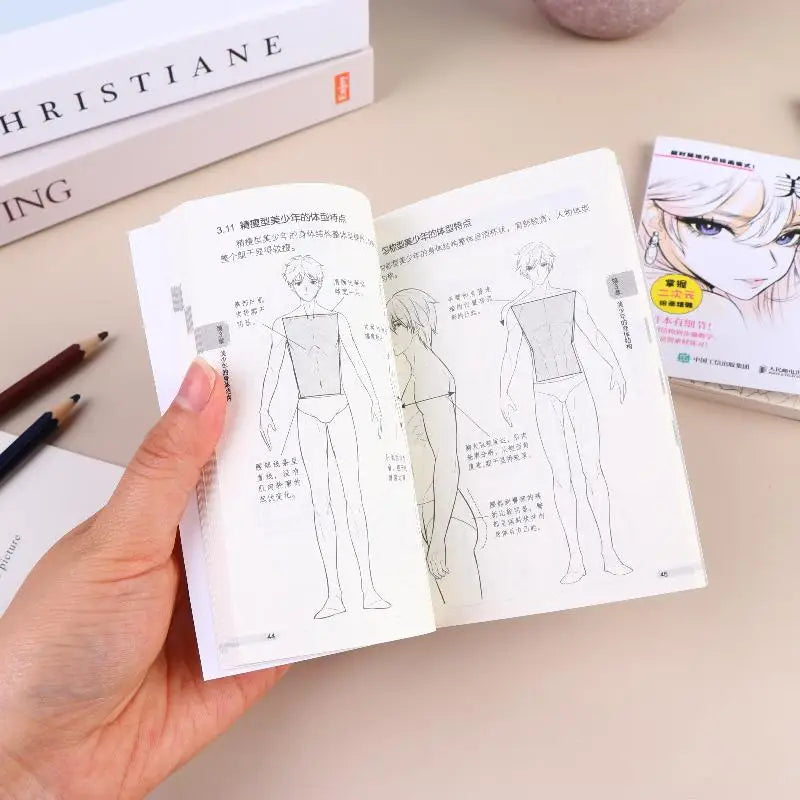Manga Drawing Tutorial Pocket Book – Portable Anime Art Guide Drawing Tutorial Book Qme