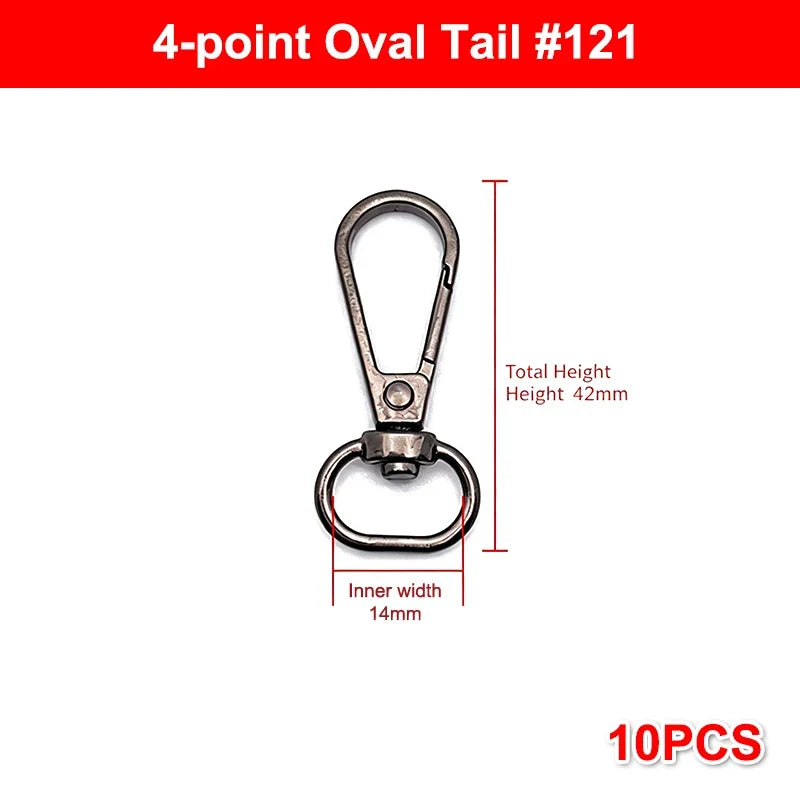 Zinc Alloy Swivel Snap Hooks – Heavy Duty Rust-Proof DIY Set Swivel Snap Hooks Qme 3 Black