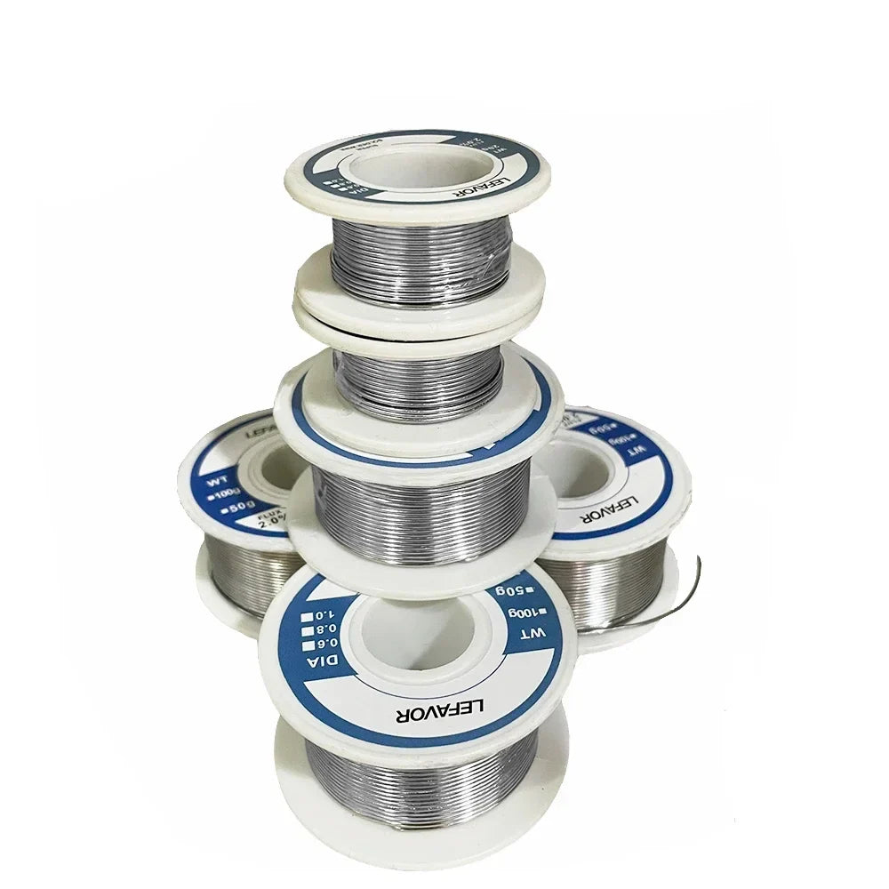 Rosin Core Solder Wire No-Clean Flux Tin Roll – 6 Sizes Solder Wire Qme
