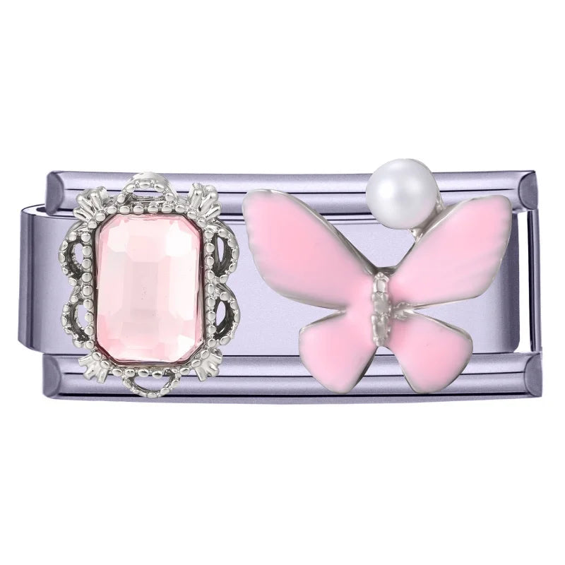 Zircon Starfish Butterfly Hand Chain Bracelet | Stainless Steel Charm Bracelet Qme Style 9