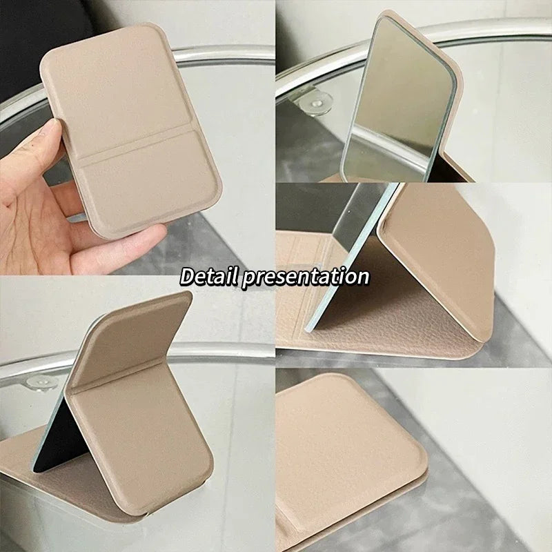 Women's Mini Folding Makeup Mirror – Portable Cosmetic Mirror Portable Makeup Mirror Qme