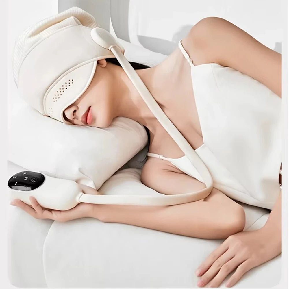 Graphene Head & Eye Massager – Air Pressure Hot Compress Head Eye Massager Qst