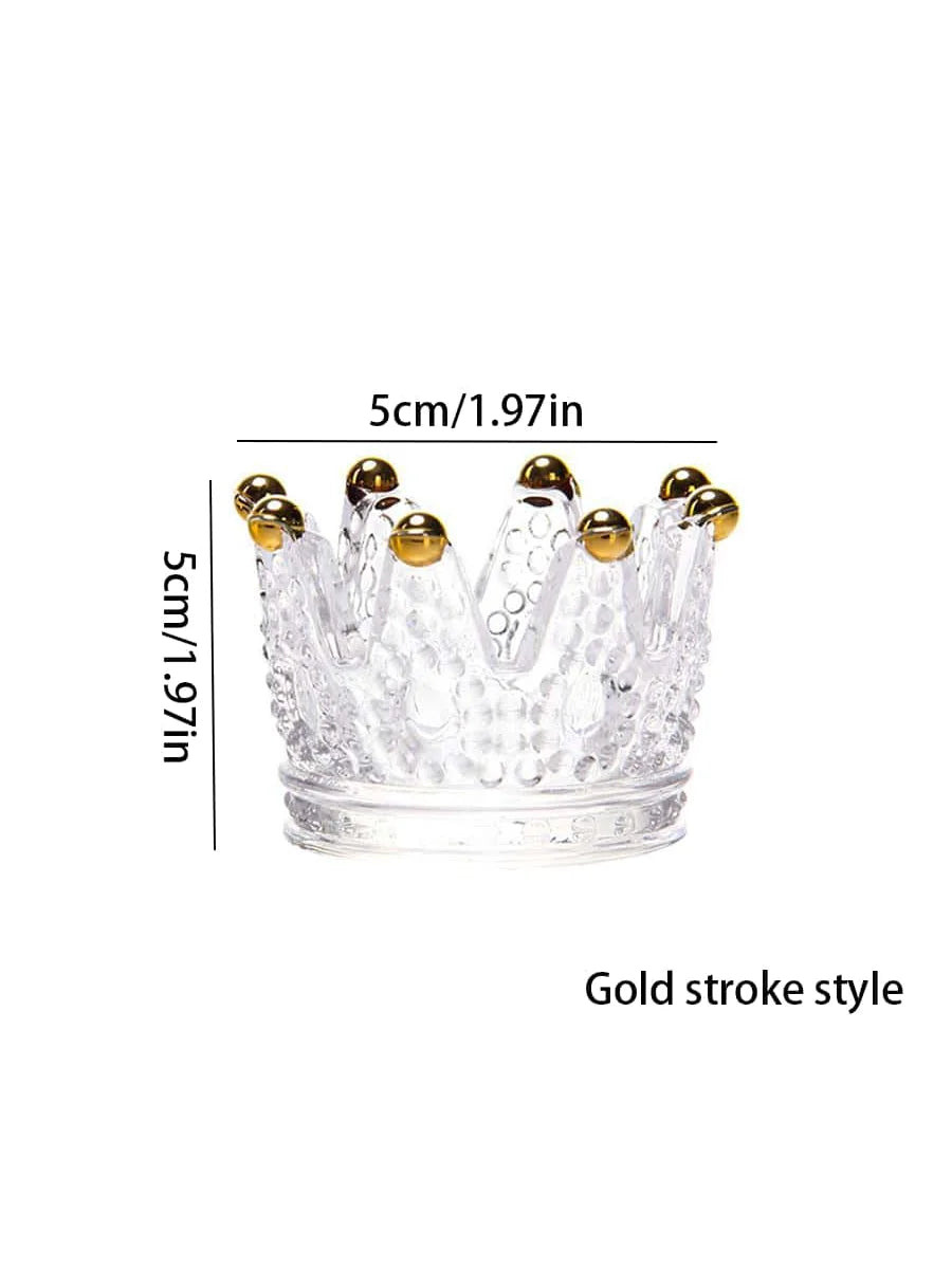 Crystal Glass Crown Jewelry & Beauty Storage Box Mini Jewelry Storage Box Qme