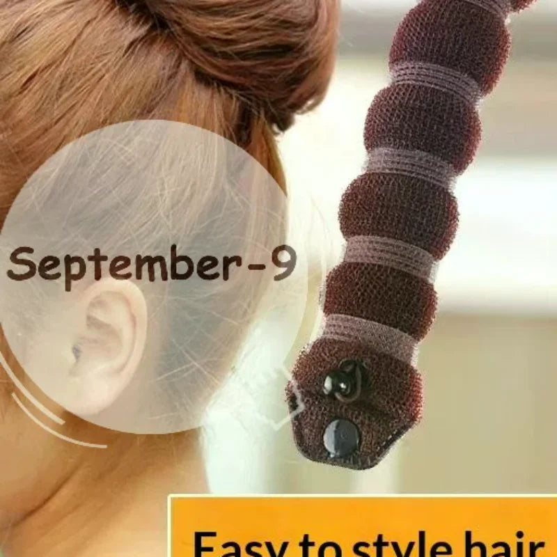 Magic Hair Bun Maker Donut Tool 8-Piece Reusable Set Hair Bun Styling Tool Qme