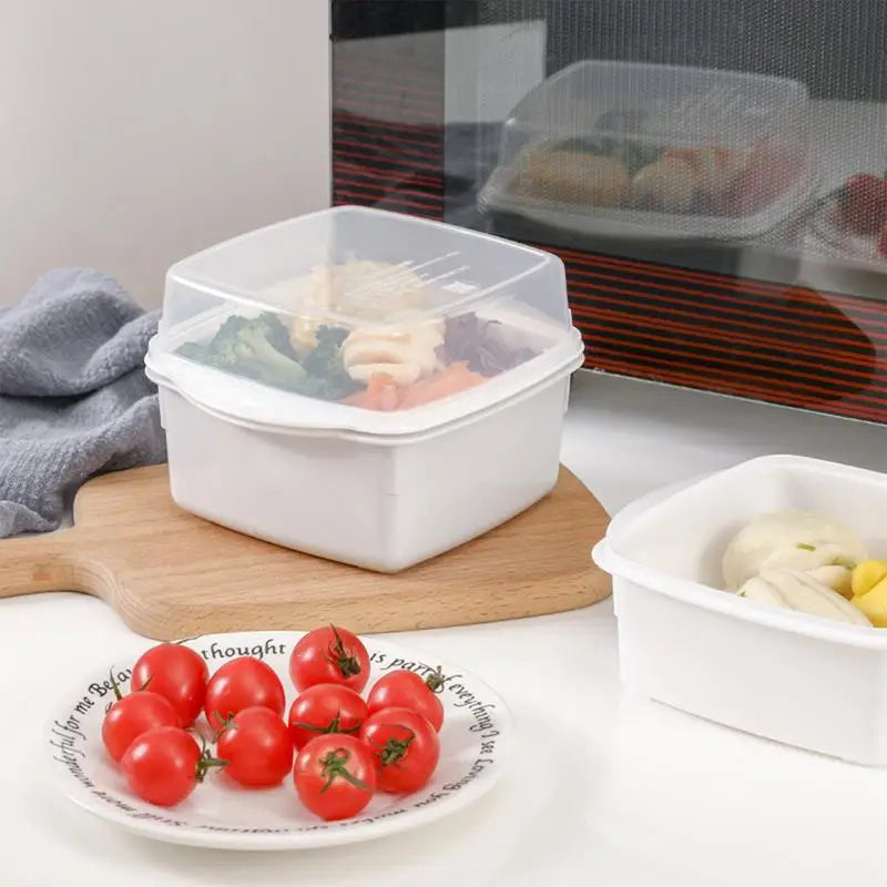Microwave Vegetable Steamer Bowl | Food-Grade PP Container Microwave Steamer Bowl Qme