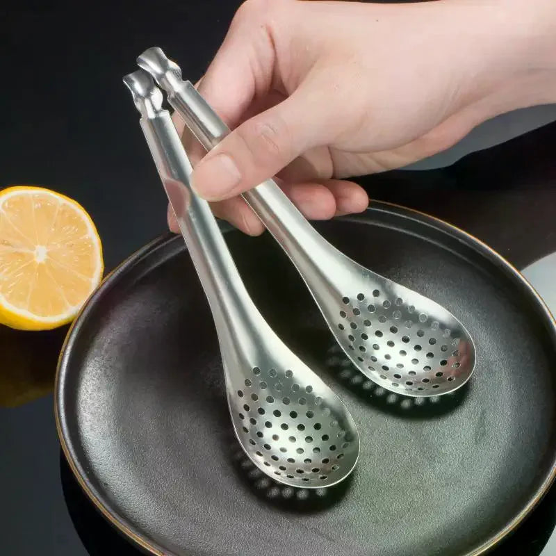 Stainless Steel Strainer Spoon | Perforated Caviar & Kitchen Spoon Strainer Spoon Qme