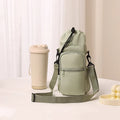 Insulated Water Bottle Carrier Bag with Adjustable Strap Bottle Carrier Bag Qme 29cm army green