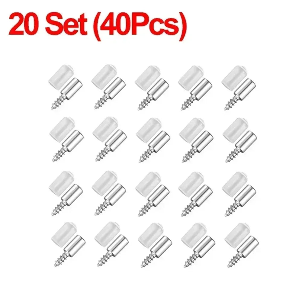 Self-Tapping Shelf Support Pegs – Stainless Steel Bracket Set Shelf Support Pegs Qme 20Set (40PCS)