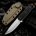 HUANGFU Fixed Blade Camping Knife – Stainless Steel & Sheath Fixed Blade Knife Qst 1X