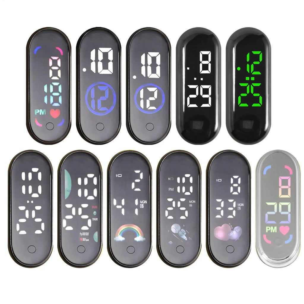 Mini Waterproof Luminous Digital Clock – Car Adhesive Mount Mini Car Clock Qme