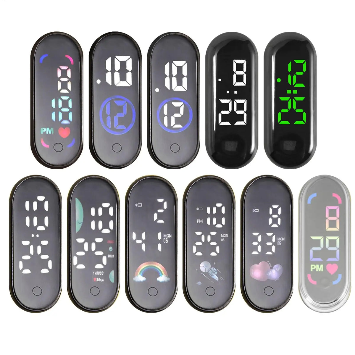 Mini Waterproof Luminous Digital Clock – Car Adhesive Mount Mini Car Clock Qme