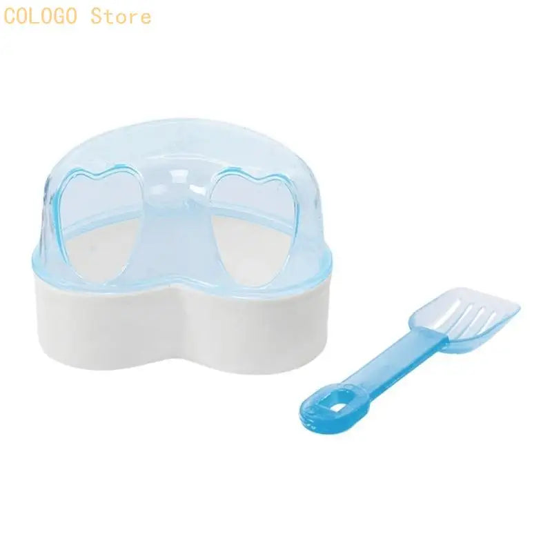 Hamster Sand Bath Container – Transparent Bathing Box Small Pet Bath Container Qme Blue CN