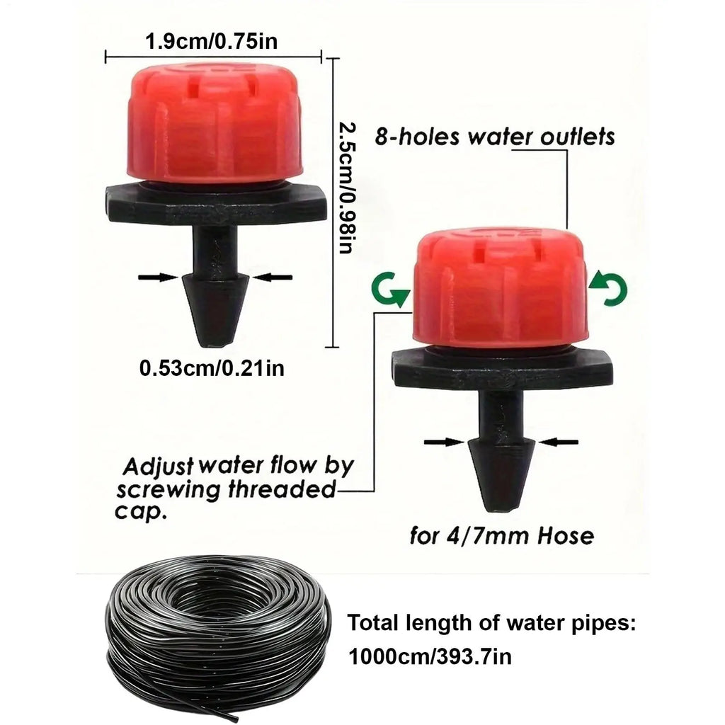 33ft Garden Drip Irrigation System | Quick Connect Hose Kit Drip Irrigation Kit Qme