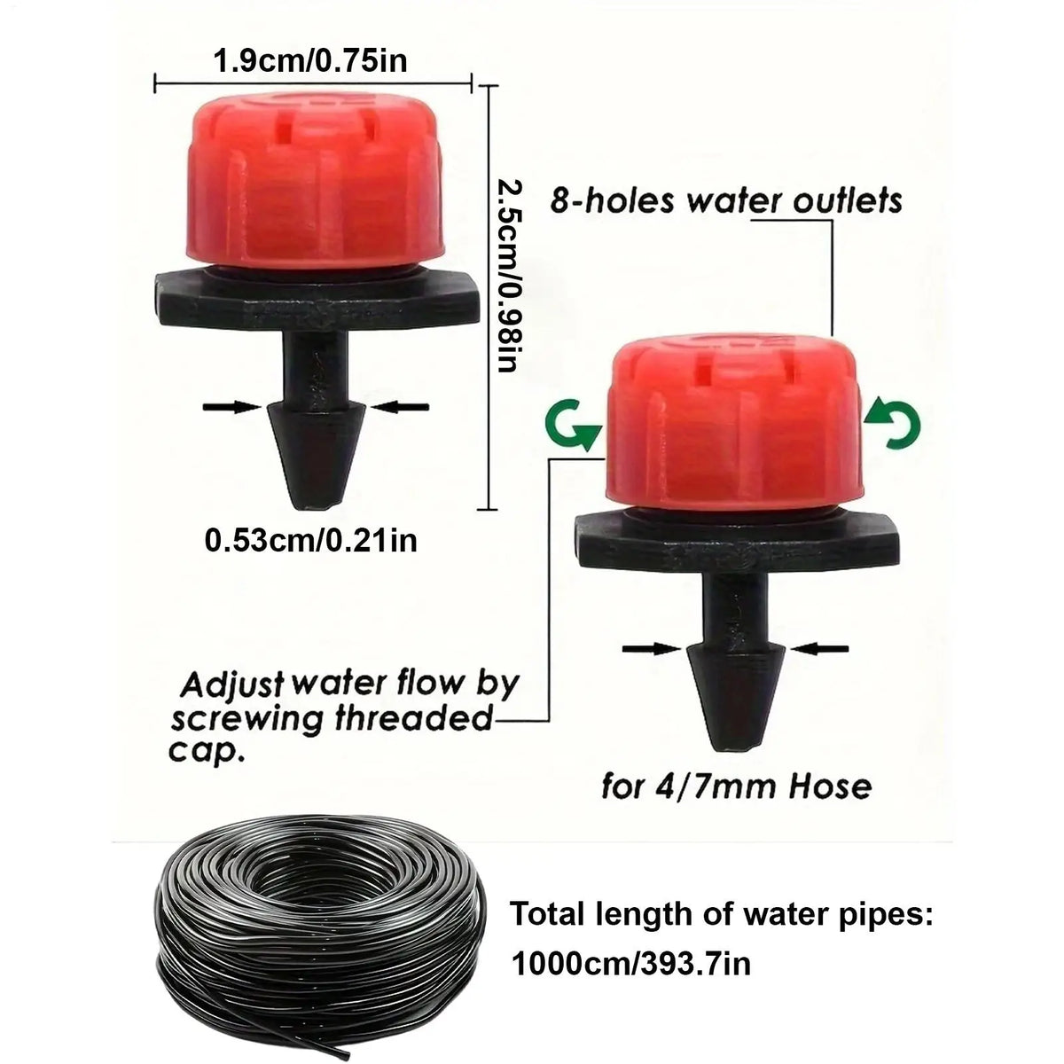 33ft Garden Drip Irrigation System | Quick Connect Hose Kit Drip Irrigation Kit Qme