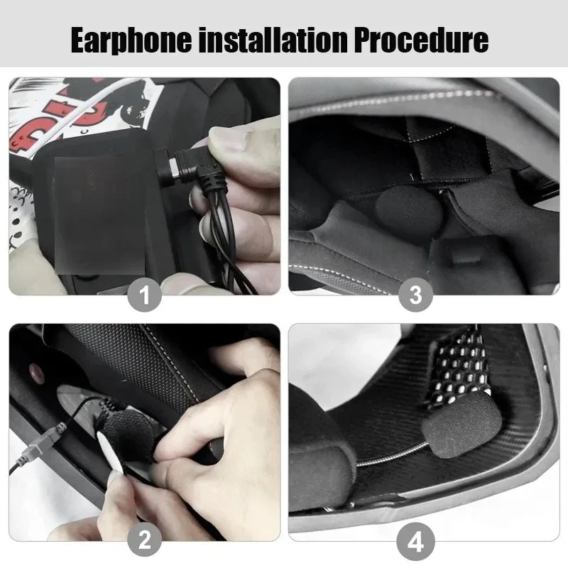 EJEAS V6 PRO+ Type-C Motorcycle Helmet Bluetooth Headset Helmet Bluetooth Intercom Qst