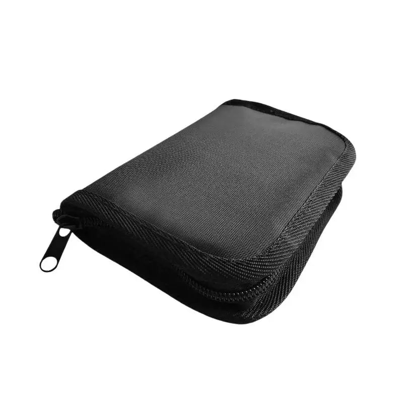 Compact Device Storage Bag – Black Zipper Organizer Pouch Device Storage Pouch Qme