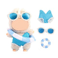 3-Piece Doll Clothing Set – Summer Beach & Swimming Outfits Doll Clothing Set Qme Blue